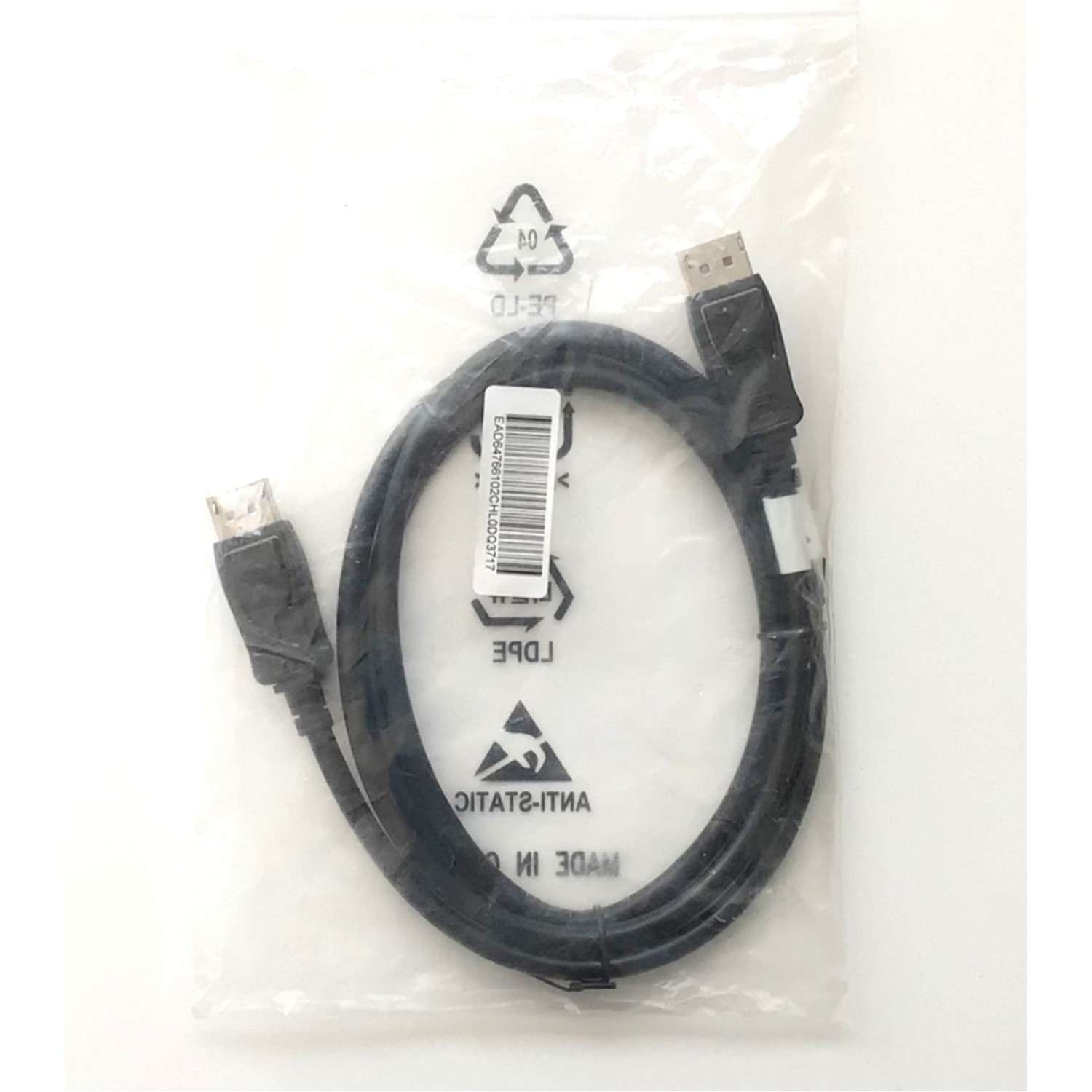 CABLE HDMI ORIGINAL LG.  PARA MONITORES TVS. Y COMPUTADORAS  LG “NUEVO“ / 20 PINES / 1.5M / NUMERO DE PARTE EAD64766102 / Assembly 310-41874 8.1Gbps Black Displayport Displayport 1.5M 20P Black / MODELOSLG 34GK950F-BG.AUSOMPN / LG 38GL950G-BG.AUSOMNN  - Imagen 3